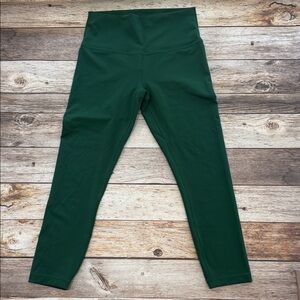 Lululemon Wunder Train High Rise Crop Leggings 23” Everglade Green